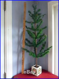 VINTAGE 37 German Goose Feather Christmas Tree Made in US zone Germany