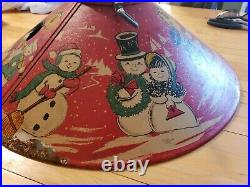 VINTAGE 50's CHRISTMAS tin TREE STAND rare find
