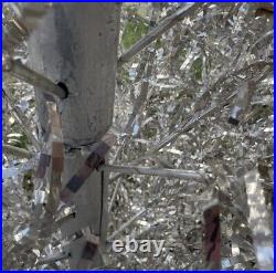 VINTAGE! 60'S ALUMINUM Tinsel 6.5' FULL WITH 95 BRANCHES CHRISTMAS TREE