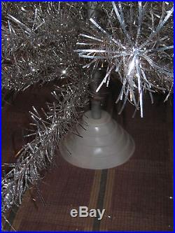 Vintage Aluminum Tinsel Christmas Tree Large 6'7 Tall 200 Branches Nice Beauty