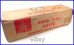 Vintage Angel Pine Silver 6 1/2 Foot Tall Aluminum Christmas Tree + Original Box
