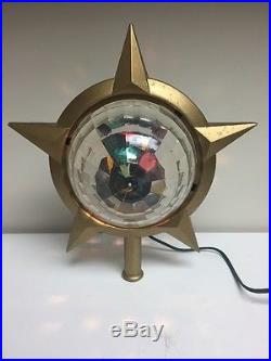 Vintage Bradford Celestial Star Retro Spinner Lamp Christmas Tree Topper