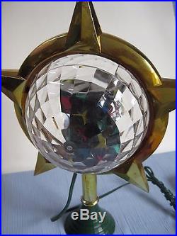 Vintage Bradford Celestial Star Retro Spinner Lamp Christmas Tree Topper