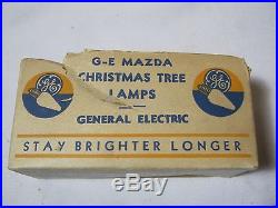 VINTAGE C6 CHRISTMAS TREE LIGHT BULBS LAMPS With MAZDA BOX