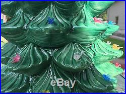 VINTAGE CERAMIC CHRISTMAS TREE ATLANTIC MOLD HUGE 31x16 Gorgeous