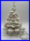 VINTAGE CERAMIC CHRISTMAS TREE WHITE MCM TREE With LIGHTS 18 Inch RARE