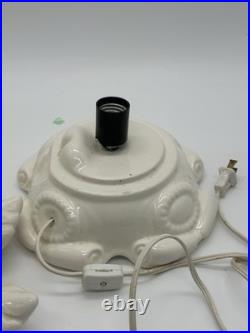 VINTAGE CERAMIC CHRISTMAS TREE WHITE MCM TREE With LIGHTS 18 Inch RARE