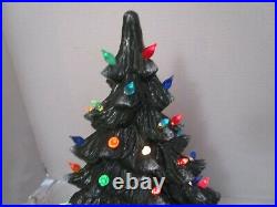 VINTAGE CHRISTMAS CERAMIC LIGHTED TREE 15 3/4Tall