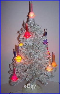 VINTAGE CHRISTMAS CHRISTOPHER RADKO 12 BUBBLE LIGHT WHITE TREE