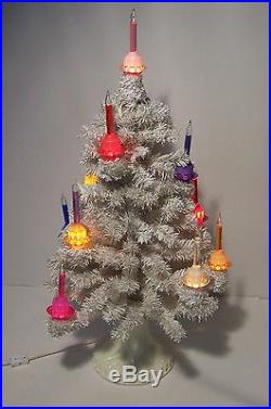 VINTAGE CHRISTMAS CHRISTOPHER RADKO 12 BUBBLE LIGHT WHITE TREE