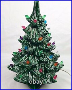 VINTAGE Ceramic Christmas Tree Ceramic Christmas Tree 14.5 tall