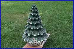 Vintage Lg 27x18 50 Light Plaster Ceramic Christmas Tree-table Top-mid Century