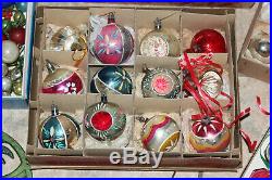 VINTAGE LOT Shiny Brite Mercury Christmas Ornaments Indents Tree Topper Glass