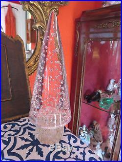 VINTAGE MURANO Italy Glass Cone Christmas Tree 9 1/2 withOriginal Sticker