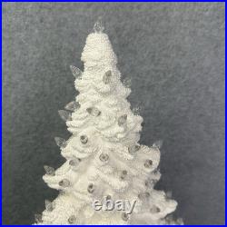 VINTAGE Mold Tampa Bay Ceramic Christmas Tree Slim White Textured 16