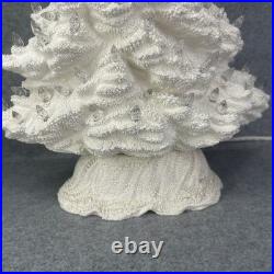 VINTAGE Mold Tampa Bay Ceramic Christmas Tree Slim White Textured 16