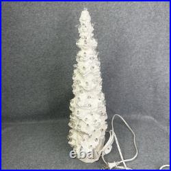 VINTAGE Mold Tampa Bay Ceramic Christmas Tree Slim White Textured 16