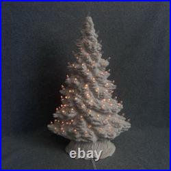 VINTAGE Mold Tampa Bay Ceramic Christmas Tree Slim White Textured 16