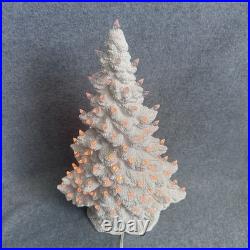VINTAGE Mold Tampa Bay Ceramic Christmas Tree Slim White Textured 16