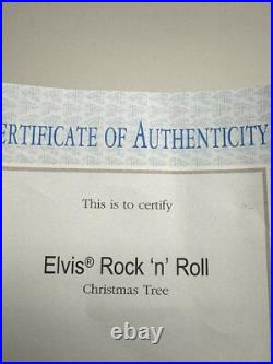 VINTAGE NOS The Bradford Exchange Elvis Rock N Roll Christmas Tree Musical