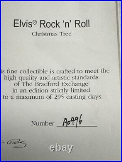 VINTAGE NOS The Bradford Exchange Elvis Rock N Roll Christmas Tree Musical