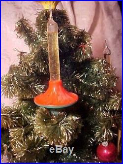 Vintage Old Antique Christmas Noma Bubble Light Tree Visca Rocket Saucer Lites