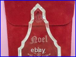 VINTAGE RARE 1986 BACCARAT CRYSTAL NOEL CHRISTMAS TREE ORNAMENT WithBOX N POUCH