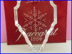 VINTAGE RARE 1986 BACCARAT CRYSTAL NOEL CHRISTMAS TREE ORNAMENT WithBOX N POUCH