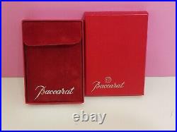 VINTAGE RARE 1986 BACCARAT CRYSTAL NOEL CHRISTMAS TREE ORNAMENT WithBOX N POUCH