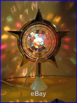 Vintage Rare Bradford Celestial Star Retro Motion Lamp Christmas Tree Topper