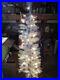 VINTAGE SILVER ALUMINUM TINSEL 4 FT LIGHTED CHRISTMAS TREE 2 SECTION WithSTAND