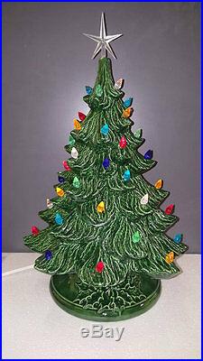 VINTAGE Style Ceramic Christmas Tree Ceramic Christmas Tree 17 tall Nowell