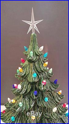 VINTAGE Style Ceramic Christmas Tree Ceramic Christmas Tree 17 tall Nowell