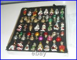 VINTAGE Thomas Pacconi 48 Glass Christmas Tree Baubles Figures Collection