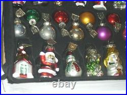 VINTAGE Thomas Pacconi 48 Glass Christmas Tree Baubles Figures Collection