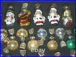 VINTAGE Thomas Pacconi 48 Glass Christmas Tree Baubles Figures Collection