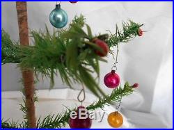 Vintage Victorian Antique Christmas 23 Feather Tree With Berries