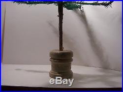 VINTAGE VICTORIAN ANTIQUE GERMAN CHRISTMAS 2 FT FEATHER TREE WITH CANDLE CLIPS