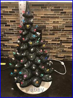 VTG 18.75 Atlantic Style Ceramic Christmas Tree Large ceramic tree lights up
