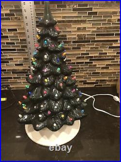 VTG 18.75 Atlantic Style Ceramic Christmas Tree Large ceramic tree lights up