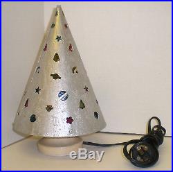 VTG 1930s Noma Cheer-O-Lite Electric Cellophane Shape Cutout Christmas Tree RARE