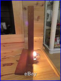 VTG 1960's Mid Century Modern Wooden Christmas Tree shaped Lamp works perfect