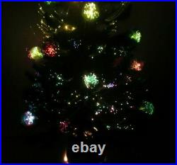 VTG 1970s 80s FIBER OPTIC 32 CHRISTMAS TREE IN ORIGINAL BOX CHANGING COLORS