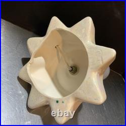 VTG 1970s Atlantic White Gold Trimmed Iridescent Ceramic Christmas Tree 14