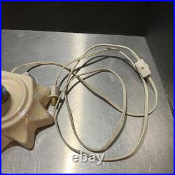 VTG 1970s Atlantic White Gold Trimmed Iridescent Ceramic Christmas Tree 14