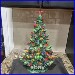 VTG 1970s Tampa Bay Ceramic Xmas Tree 16 T Without Star 17.5 With Mint Rare