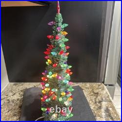VTG 1970s Tampa Bay Ceramic Xmas Tree 16 T Without Star 17.5 With Mint Rare VTG 1970s Tampa Bay Ceramic Xmas Tree 16 T Without Star 17.5 With Mint Rare