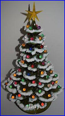 Vtg 23 2pc Arnels Lighted Musical Ceramic Christmas Tree Round Bulbs 3 Day Sale