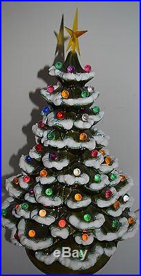 Vtg 23 2pc Arnels Lighted Musical Ceramic Christmas Tree Round Bulbs 3 Day Sale