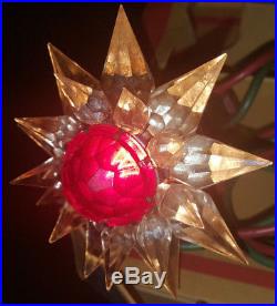 VTG'30's C9 Base Glass Matchless Wonder Star Double Ray Christmas Tree Light